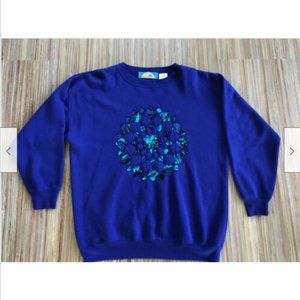 Purple Mandala Sweatshirt Pacific Coast Highway Hand Made Cutwork Design